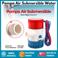 Pompa Air Submersible Water Bilge Pump 12V / Pompa Air Celup Mini Sirkulasi Aquarium Kolam Ikan Sanyo Tekanan Tinggi Tenaga Aki Accu Adaptor Elektrik Daya Rendah / Mesin Pompa Pendorong Air Otomatis Toren Air Steam Dc Ac Cuci Motor Semprot Dinamo Murah