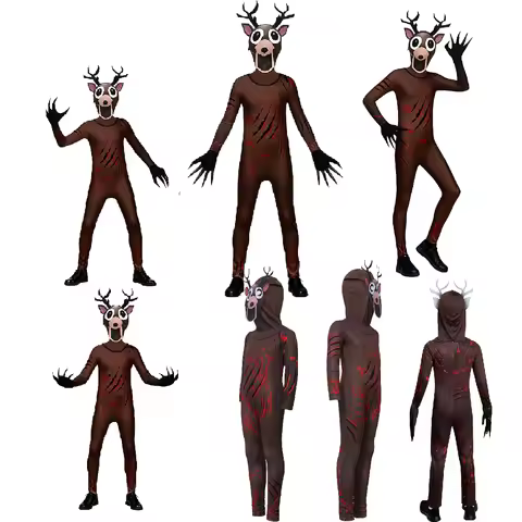 Cosplay 99 Nights In The Forest Deer Costume，99 Nights In The Forest Animal Deer Cosplay Kids Jumpsu
