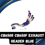 Honda CB650R CB650F Exhaust Header Blue Motorcycle Accessories