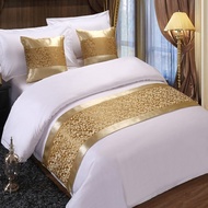 JJ Luxury Floral Bedspreads Bed Runner Bed Flag Scarf for Home Hotel