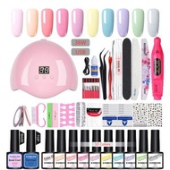 nail uv led soak off polish lamp drill file top base coat set 美甲指甲甲油膠光療膠光療燈打磨機卸甲機