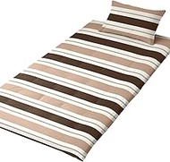 Merry Night FF13112-93 Futon Cover, Double Border, Brown, Single Long, Approx. 41.3 x 84.6 inches (1