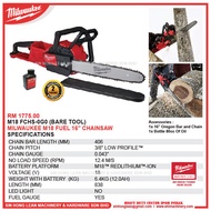 MILWAUKEE M18 FCHS-0 (BARE TOOL) M18 FUEL 16" Chainsaw