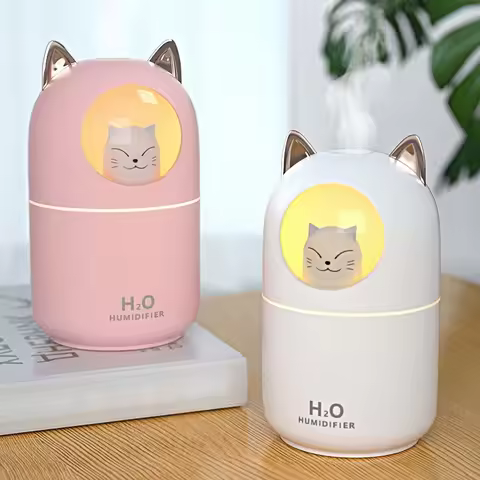 300ml Cute Cat H2o Room Mist Spray Essential Oil Diffuser Aromatherapy Portable Car Air Diffuser min