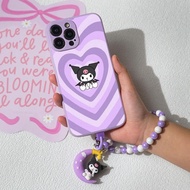 GANTUNGAN [MM150] Softcase Lilac Kuromi + Strap Hanger Case Samsung A07 5G A17 A26 A36 A56 A16 A06 A