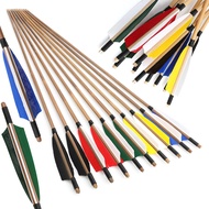 32.7" Archery Handmade Traditional Bamboo Arrow-6pcs