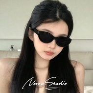Jennie Sunglasses Female Outdoor Photo Sunglasses Sunglasses Retro Hot Girl Cat Eye Face Small Glass