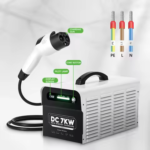 E-Mingze Dc Charger Ev Movable GBT 7KW Car Fast Charger Module Gbt Dc Charging Station DC Portable C