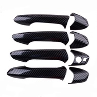 Carbon Look Exterior Door Handle Cover Trim For Benz W204 C300 C350 C250 C63 AMG