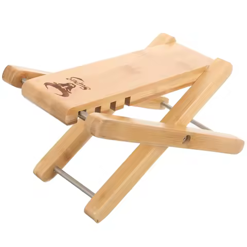 Height Adjustable Guitar Foot Stool Solid Wood Bamboo Pedal Heavy Duty Rest Footstool Guitar Accesso
