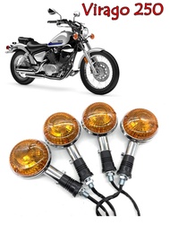 ไฟเลี้ยวสีเหลืองอําพันสําหรับ Yamaha XVS400 XVS650 XVS1100 all year หน้าหลัง 4ชิ้น