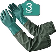 Chemical Resistant Nitrile Gloves Long Rubber Gloves Heavy Duty Long Gloves for Cleaning Suitable for Women and Men