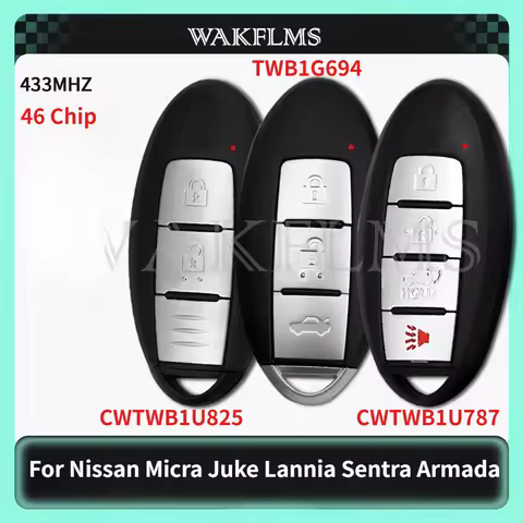 For Nissan Mircra Juke Note Leaf Navara Sentra Armada Smart Key 433MHz 46Chip TWB1G662 TWB1G694 CWTW