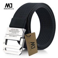 MEDYLA ผ้าใบเข็มขัดชายเข็มขัดที่รัดคู่คุณภาพสูงเข็มขัดไนล่อนสุภาพสตรีบุคลิกภาพเข็มขัด SHK10