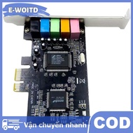 E-WOITD PCI-E 5.1 Sound Card Computer PCIE 5.1 Channel 3D Audio 6 Channels 3D Games Music Digital So