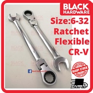 Black Hardware Flexible ratchet wrench Ratchet Spanner sepanna Garage Tools Common Ring Spanner set 
