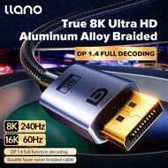 Llano Cổng hiển thị 1.4 Cáp tốc độ cao DP đực để DP đực 8K 60Hz 4k 240Hz 2K 240Hz cho video PC Máy c