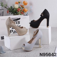 Fashion Thick Heel Ankle Strap Shoes 5 Inches High N95642