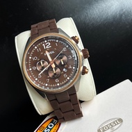 CLEARANCE SALE! Fossil Watch CH2727 Chrono Brown Silicone Steel Watch For Men NO BOX