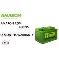 (Installation Provided) AMARON AGM DIN 95 || CAR BATTERY BATERI KERATA