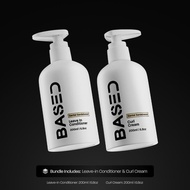 BASED Curly Hair Double Package: Non-Toxic Curling Cream And Rinse-Free Conditioner Premium Set-Styl