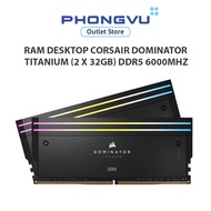 Corsair DOMINATOR TITANIUM desktop RAM (2 x 32GB) DDR5 6000MHz (CMP64GX5M2B6000C30) -