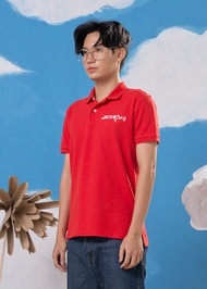 คร็อคโคไดล์เสื้อโปโลสีแดงมะเขือเทศเชอร์รีทรงคัสตอมฟิตพร้อมลายปัก CROCODILE CHERRY TOMATO CUSTOM FIT