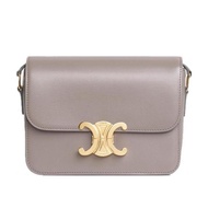 Celine 女士 TRIOMPHE TEEN亮澤牛皮革單肩包均碼碼TEEN、18.5 X 6 X 14 CM