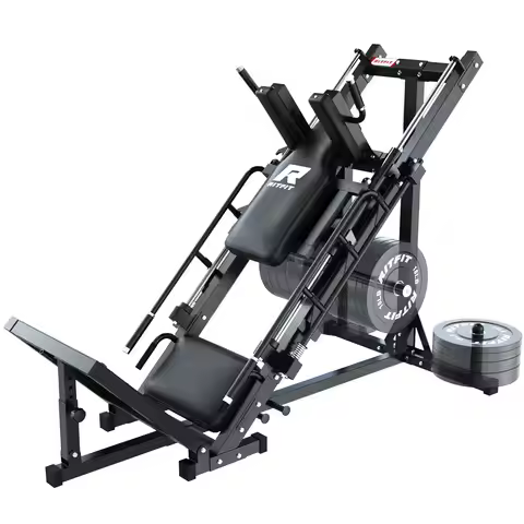 Leg Press Hack Squat Machine, Professional Adjustable Leg Press Machine for Home Gym with Linear Bea
