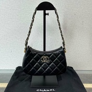 ✨CHANEL 23K黑金19bag hobo包 20*13*5  99新配件塵袋