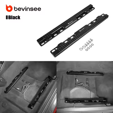BEVINSEE Billet Seat Floor Mount Adapter Adjustable for BMW E90 E91 E92 320d 328i 330i 335i 325i 335