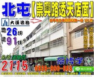 北屯法拍屋，【崇興路朝南透天店面】，近文昌國小，太原路園道，地址：台中市北屯區崇興路一段128號，42年屋/朝南/地26