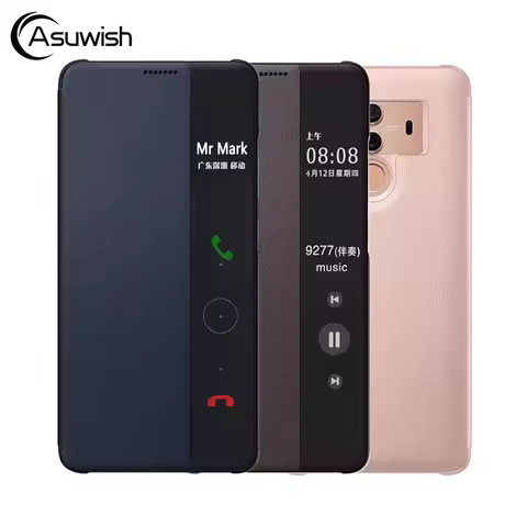Smart View Flip Cover Leather Phone Case For Huawei Mate 10 Pro Mate10 10pro Mate10pro Luxury Magnet