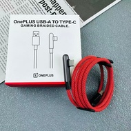 10A Original OnePlus 100W 80W SuperVooc Fast Charging USB A To USB C Braided 90 Degree Gaming Cable 