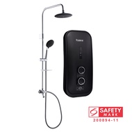 RUBINE INSTANT WATER HEATER WITH RAINSHOWER & DC PUMP RWH-3388 (BLACK / WHITE)