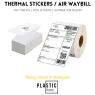A6 Thermal Sticker AWB Sticker Thermal Printing 100*150mm 350 pcs 500 pcs Roll & Stacks