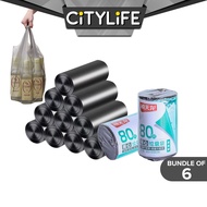 (BUNDLE OF 6) - Citylife Vest/Drawstring Garbage bag Large Trash Bag Rubbish Bag W-94202123