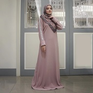 Dress Muslim Mandjha Ivan Gunawan - Lady Knitt Pink | Gamis Wanita