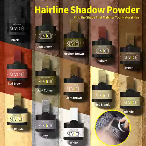 13 Color Hairline Shadow Powder Black Root Cover Up Hair Concealer Hair Line Shadow Instant Volumizi