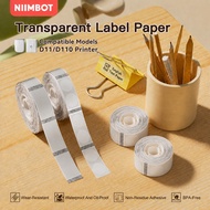 NIIMBOT D11H/D110M/D101 Transparent Sticker Paper,Waterproof And Oil Proof Household Storage