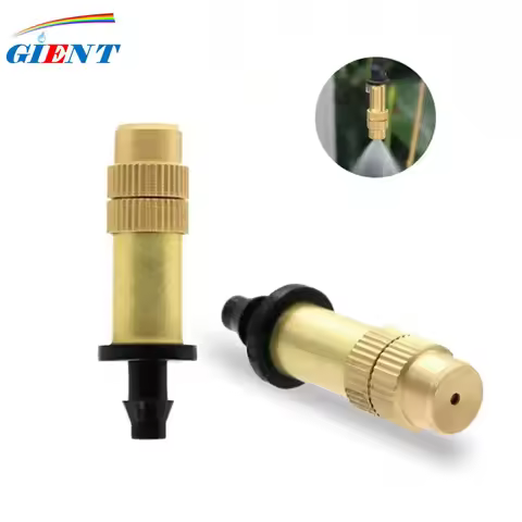 Micro Adjustable Copper Atomizing Nozzle Spray Drip Irrigation Dust Removal Mist Cooling System Conn