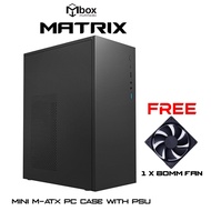 MBOX MATRIX Mini M-ATX & ITX Full Steel Body Pc Casing With Standard ATX Power Supply 550w with 80mm