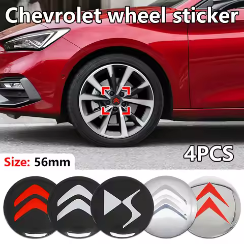 Citroen 56 Wheel hub sticker Hub Caps Car Wheel Center Badges For Citroen C1 C3 C4 C5 C6 2CV VTS Pic