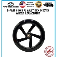 Z-FIRST PU 8 inch Adult Kick Scooter Wheels ABEC 9 Bearings for Razor Adult Kick Scooters (Black)