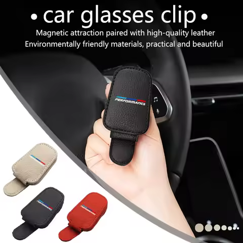 Car Sunglasses Holder Multifunction Glasses Clip Accessories For BMW Performance E91 X5 E70 F11 E30 
