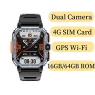 PGD Smartwatch 4G LTE GPS WiFi SIM Card NFC Dual Camera Rugged 16/64G ROM Storage Google Play Heart Rate Android Smart Watch Men