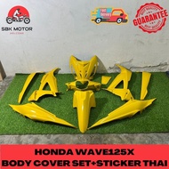 HLD HONDA WAVE125X ULTIMO BODY COVER SET RYC1 YELLOW WITH STICKER THAI