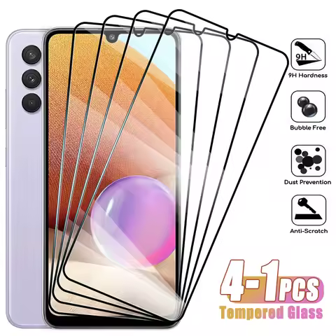 4-1Pcs Tempered Glass For Samsung Galaxy A72 A52 A42 A32 A22 4G 5G A12 A02 Screen Protector on Samsu