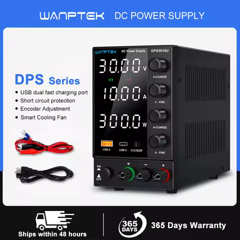 Wanptek Adjustable Lab DC power supply 30V 5A 10A 60V 5A 120V 3A 160V2A Stabilized Bench Power Sourc