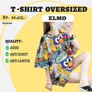 [ELMO] Oversized Top T-Shirt Unisex T-Shirt for Women Men Full Print ELMO Motif